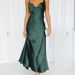 BNWT Hello Molly No Cloudy Skies Forest Green Dress